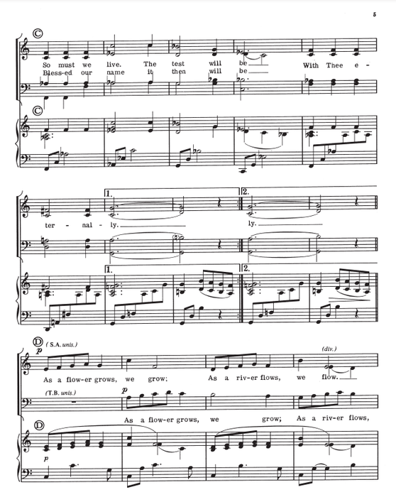 As a Flower Grows - SATB (Digital Download)