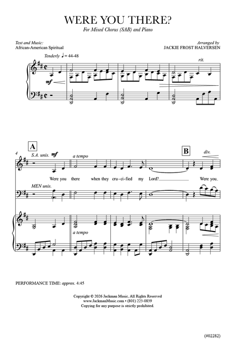 Were You There? - SAB