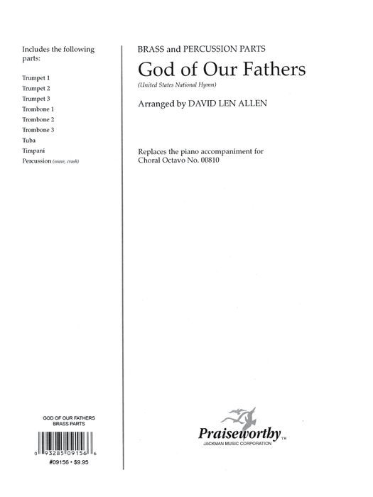 God of Our Fathers - Brass & Percussion Parts