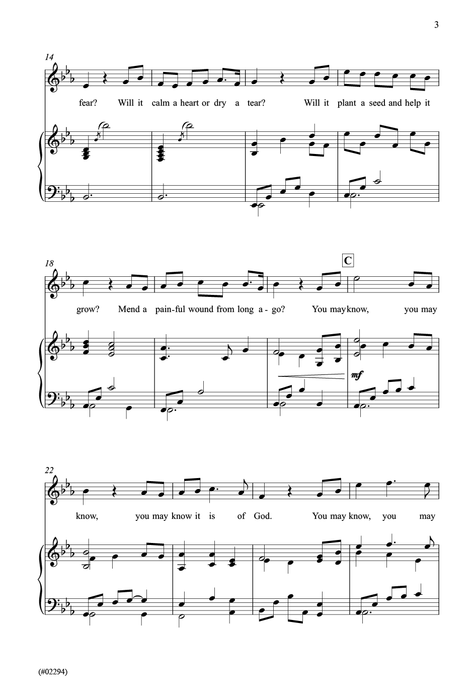 You May Know - Solo Voice, Choir, and Piano