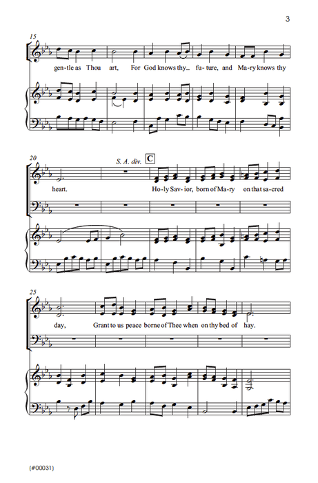 Holy Savior Born of Mary - SATB