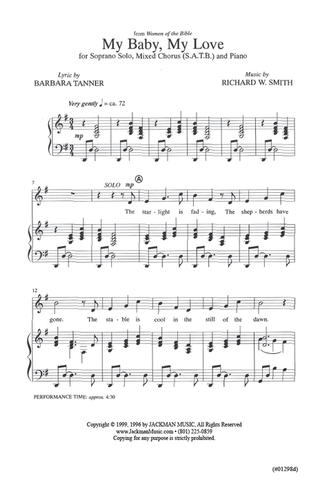 My Baby My Love - SATB