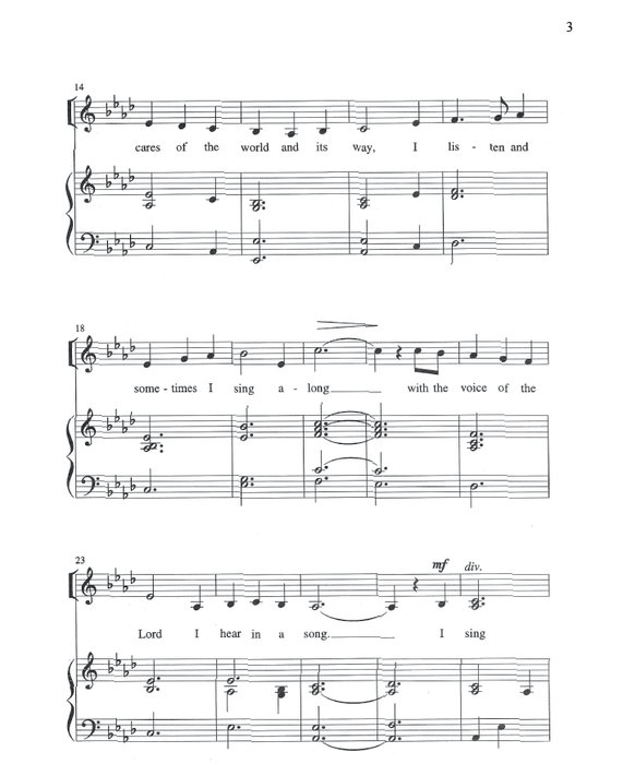 I Sing Songs of the Spirit - SATB