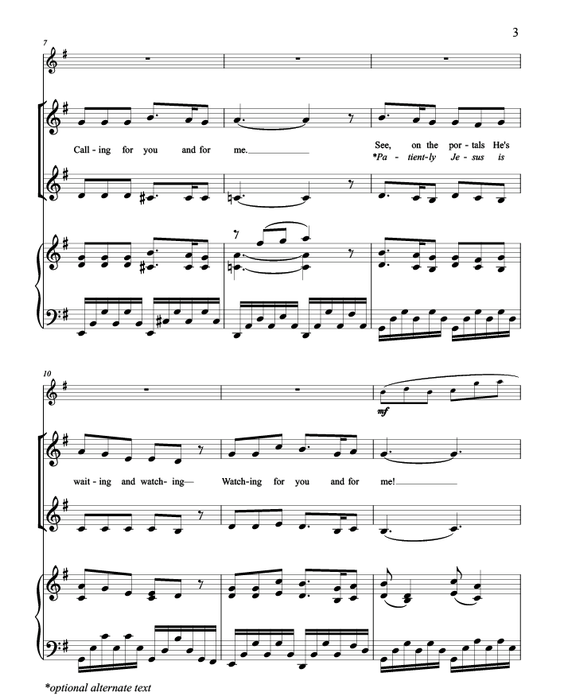 Softly and Tenderly Jesus Is Calling - SSAA, Flute, and Piano - Julie Ann Ballard | Sheet Music | Jackman Music