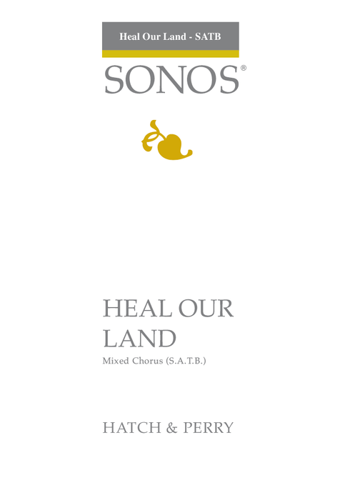 Heal Our Land - SATB - Hansen
