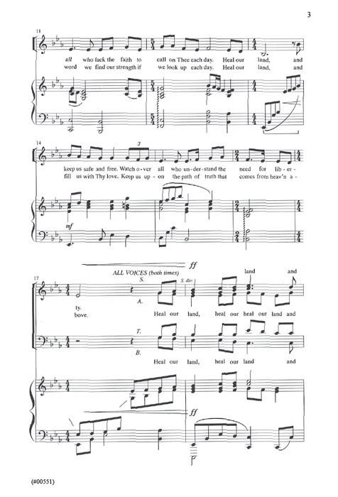 Heal Our Land - SATB - Hansen