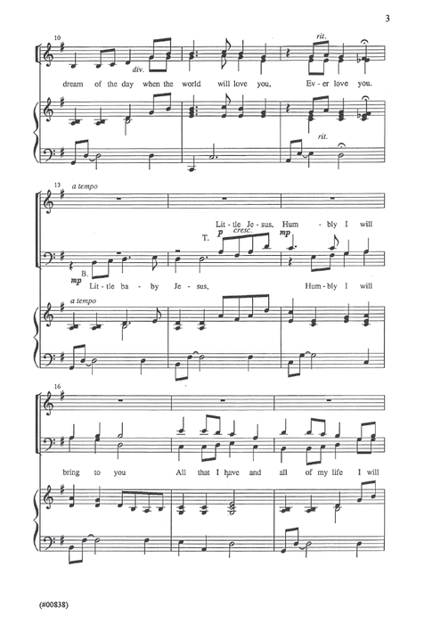 Little Baby Jesus (All the World Will Love You) - SATB - Brunson