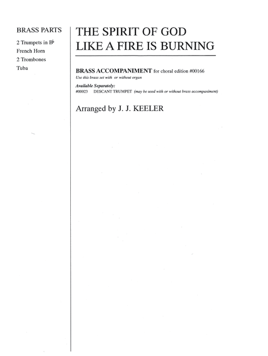 The Spirit of God Like a Fire is Burning - Brass Quintet
