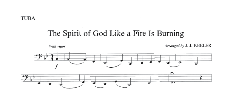 The Spirit of God Like a Fire is Burning - Brass Quintet