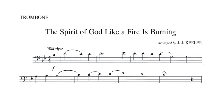 The Spirit of God Like a Fire is Burning - Brass Quintet