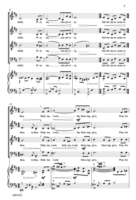 Gentle Jesus, Meek and Mild - SATB - Allen