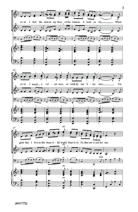 My Heavenly Father Loves Me - SSA