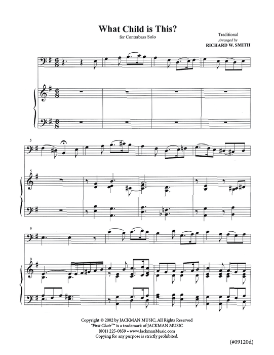 What Child is This - Doublebass with Piano