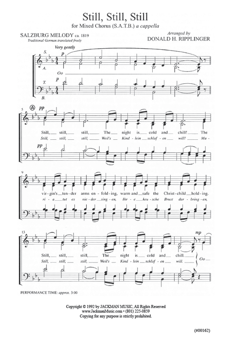 Still Still Still - SATB a cappella - Ripplinger