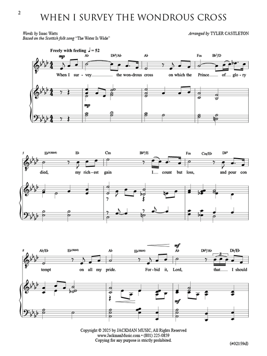 Abide With Me - Daniel Beck Vocal Solos High | Sheet Music | Jackman Music