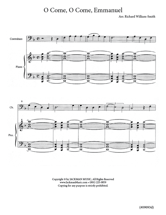 O Come O Come Emmanuel - Doublebass Solo