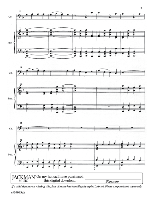 O Come O Come Emmanuel - Doublebass Solo