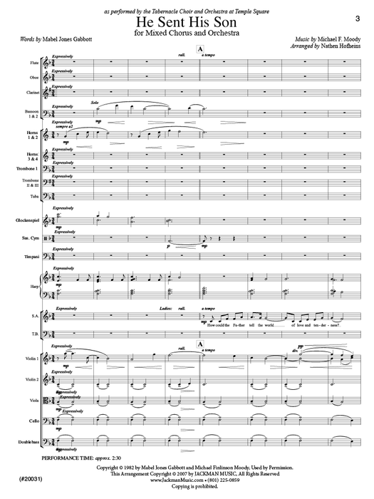 He Sent His Son - Orchestration