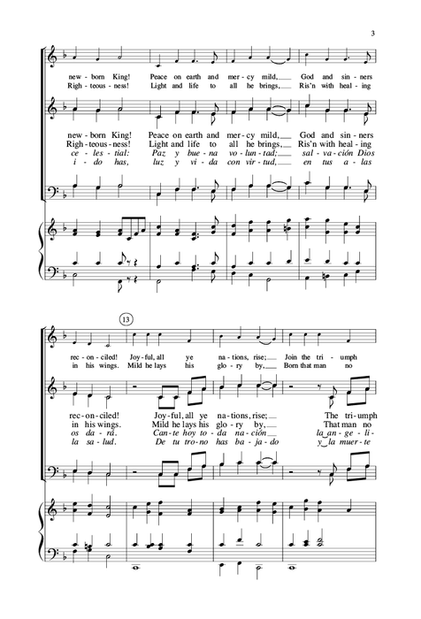 Born Is the King of Israel - SATB w/organ & piano acc