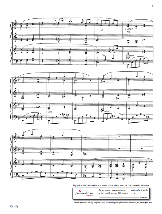 Come Follow Me - Piano four-hands (Digital Download)