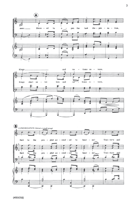 Praise to the Man - SATB & Congregation