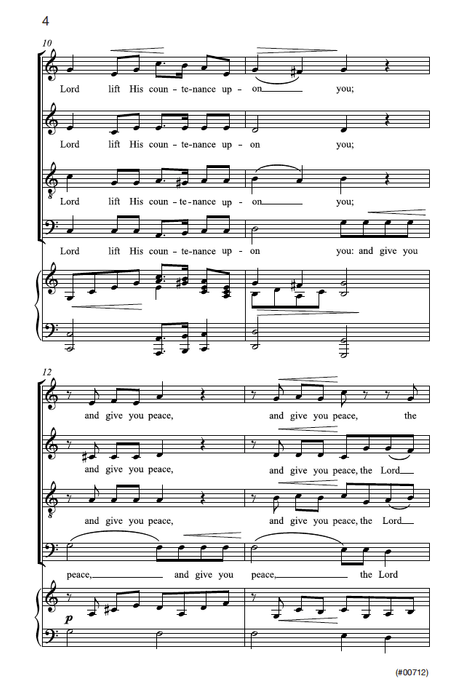 The Lord Bless You and Keep You - SATB