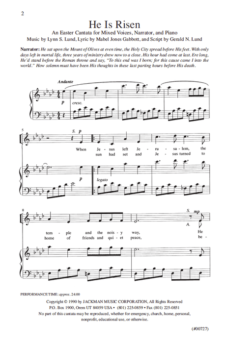 He Is Risen - Cantata