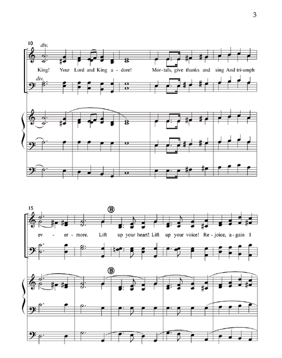 Rejoice, the Lord Is King - SSATB and Organ