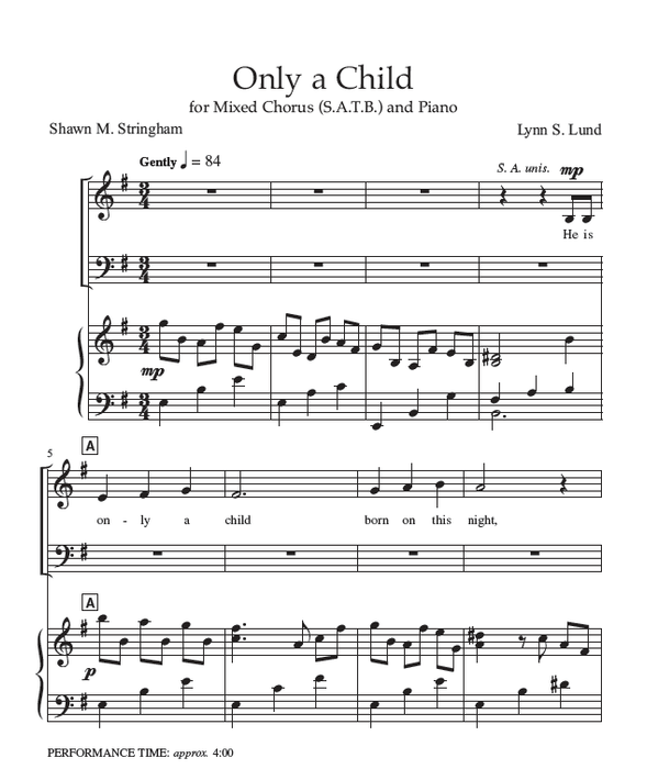 Only a Child - SATB
