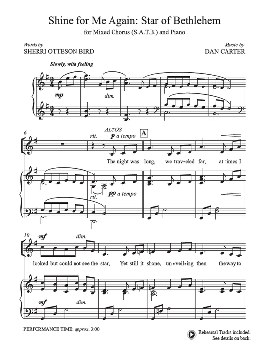 Shine for Me Again, Star of Bethlehem - SATB