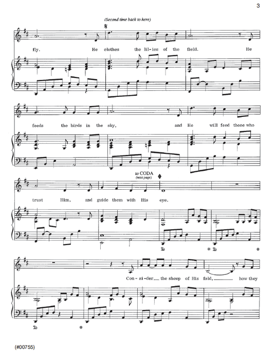 Consider the Lilies - Vocal Solo - Medium