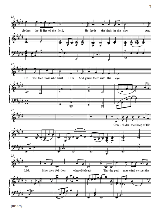 Consider the Lilies - Vocal Solo - High