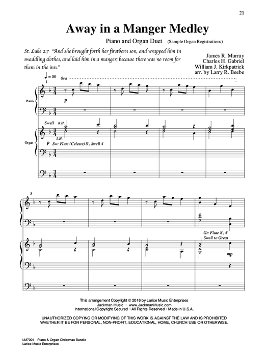 PIANO & ORGAN DUETS - CHRISTMAS BUNDLE