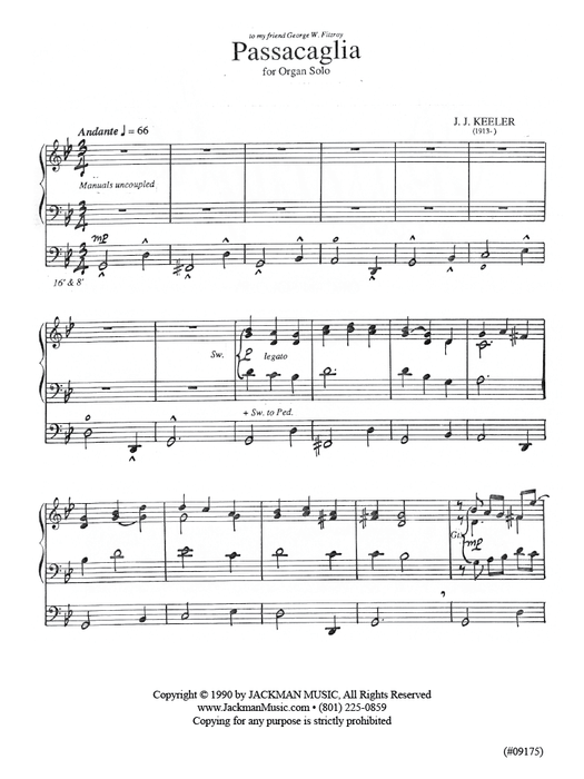 Passacaglia - Organ Solo