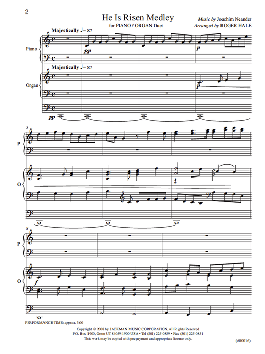 He Is Risen Medley - Piano/Organ Duet