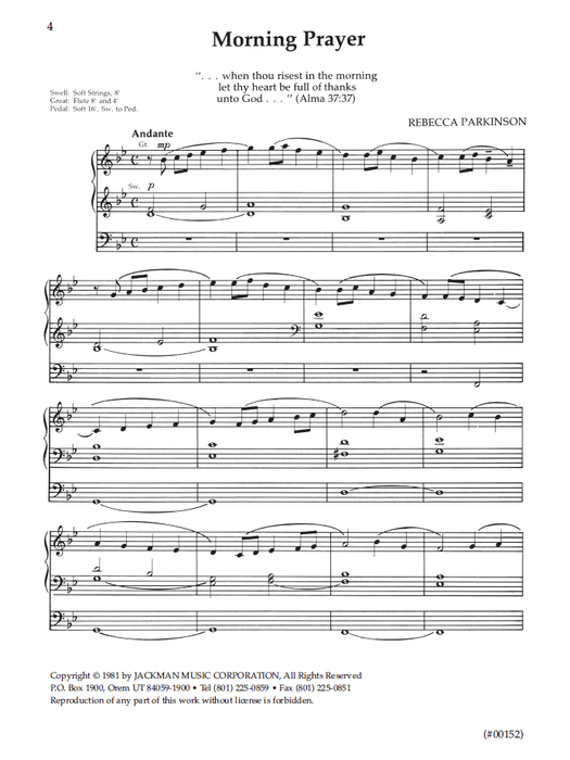 Quiet Pieces for Organ - Organ Solos