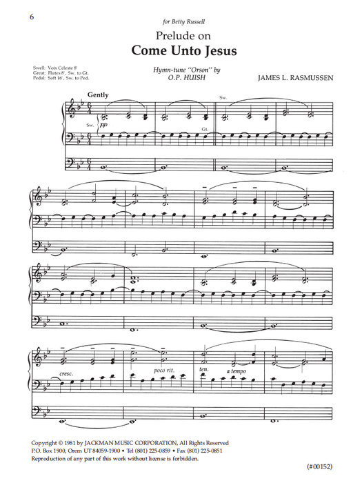 Quiet Pieces for Organ - Organ Solos