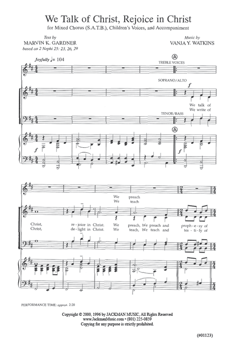 We Talk of Christ - SATB