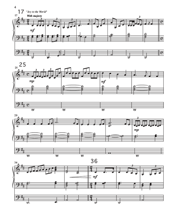 Silent Night - Joy To The World - Piano/Organ Duet