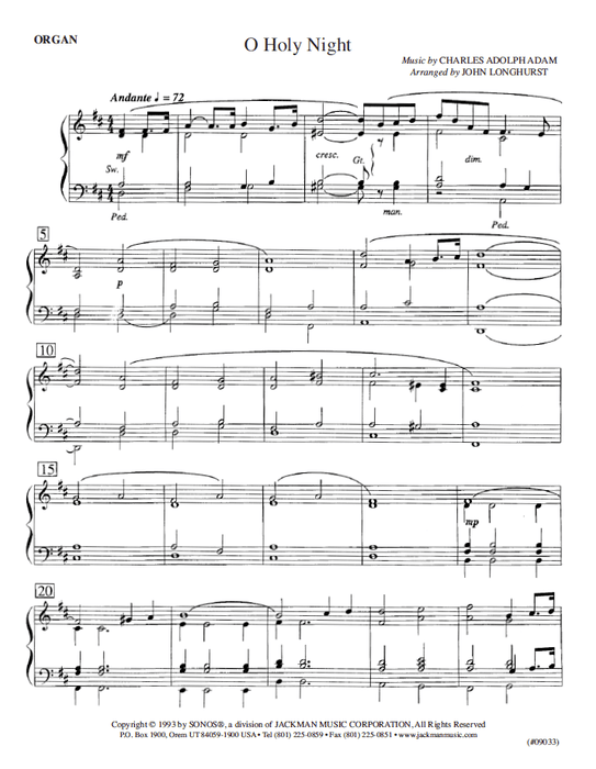 O Holy Night - Instrumental Parts