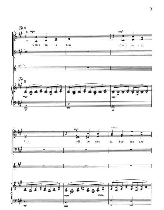 Come Unto Him - SATB, Piano & C Instrument
