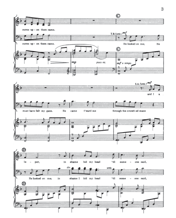 I Heard Him Come - SATB