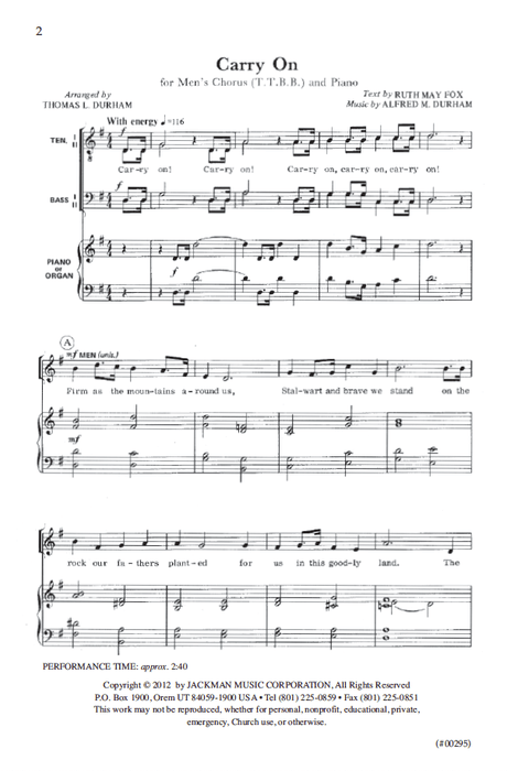 Carry On - TTBB