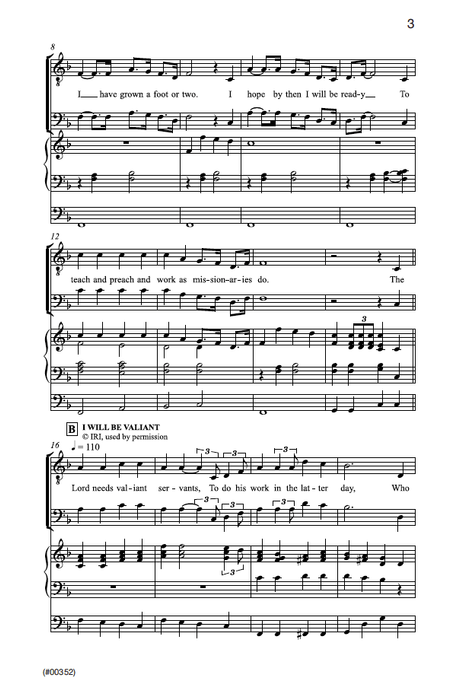 Missionary Medley - TTBB and Organ