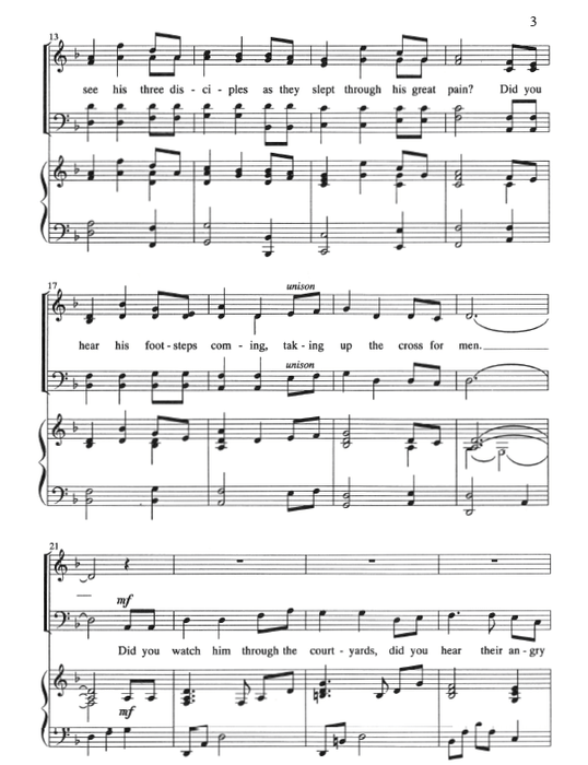 Did You See Him in the Garden -  SATB
