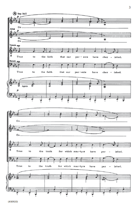 True to the Faith - SATB - Lyon