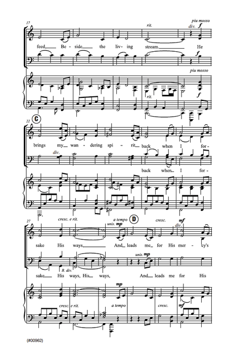 My Shepherd Will Supply My Need - SATB - Allen