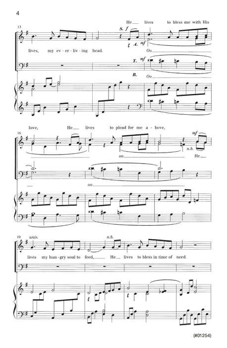 I Know That My Redeemer Lives - SATB - Naylor