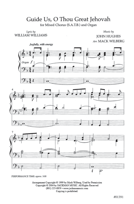 Guide Us, O Thou Great Jehovah - SATB