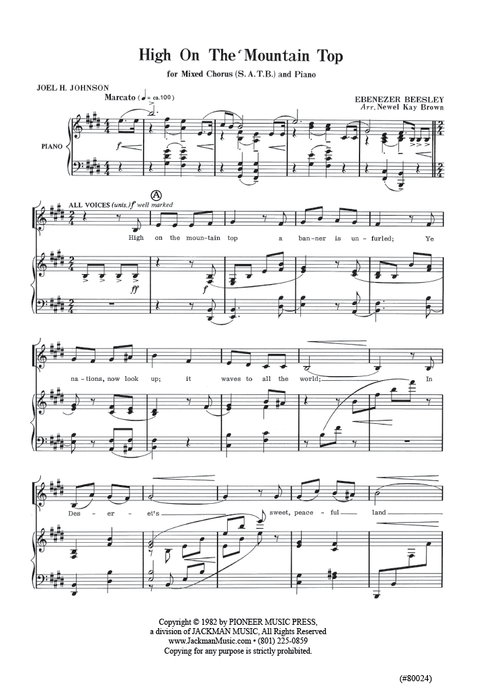 High On The Mountain Top - SATB - Brown